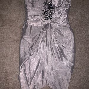 Strapless champagne strapless dress